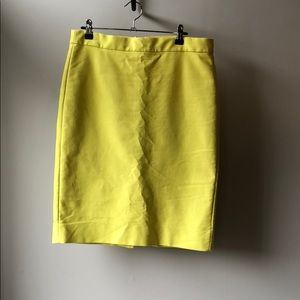 J.Crew Yellow No. Pencil Skirt